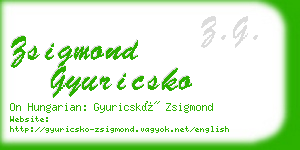 zsigmond gyuricsko business card